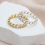 18ct Gold Plated Or Sterling Silver Chain Ring, thumbnail 2 of 6