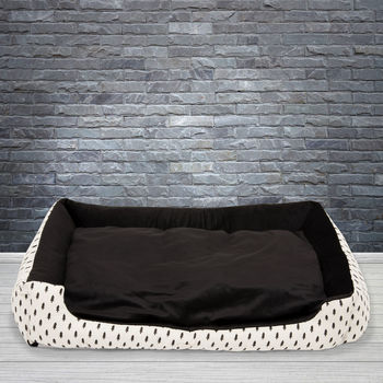 The Balmoral Black And White Fir Tree Pet Bed, 2 of 10