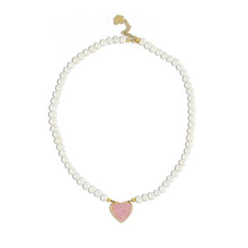 Heart Gemstone Beaded Necklace, 2 of 2