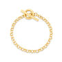 Fernshaw Gold Plated T Bar Belcher Bracelet, thumbnail 2 of 3