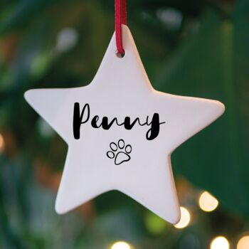 Personalised Pet Bauble Star, 2 of 2