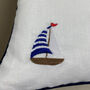 Children's Nautical Embroidered Nursery Cushion, thumbnail 7 of 7