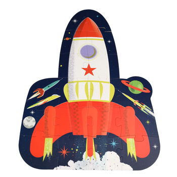 Space Age Rocket Jigsaw Puzzle For Children, 4 of 5