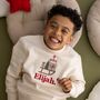 Personalised Children's Christmas Jumper Present Sleigh, thumbnail 4 of 5