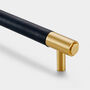 Brass Gold Bar Handles With Veg Tanned Leather, thumbnail 8 of 12