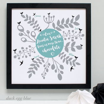 Personalised Our Aunty Loves…Framed Print, 5 of 6