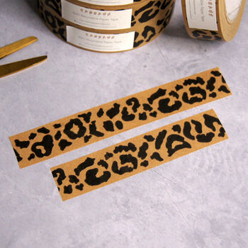 Leopard Print Recyclable Paper Tape By Cadeaux Paperworks ...