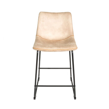 Dexter Moleskin Oyster Cream Two Counter Stools, 2 of 7