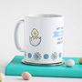Floral Easter Chick Personalised Mug, thumbnail 2 of 4