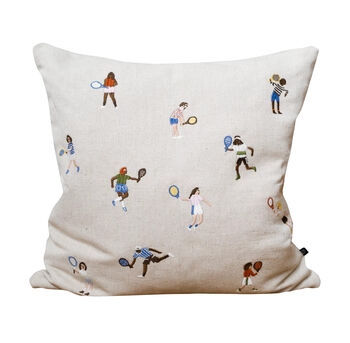 Tennis Embroidered Cushion W Insert, 2 of 4