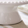 White Ceramic Cake Stand With Beaded Edge, thumbnail 6 of 6