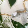 Gold Plated Statement Pearl Chain Bracelet, thumbnail 5 of 6