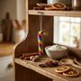 Handmade Felt Rainbow Candy Cane Christmas Decoration, thumbnail 1 of 4