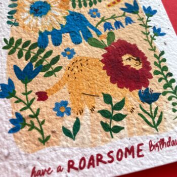 Roarsome Plantable Birthday Card, 4 of 9