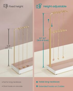 Adjustable Jewellery Display Stand Organiser, 4 of 6