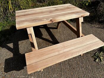 Outdoor Oak Garden Heavy Duty Picnic Table Pub Bench, 4 of 4