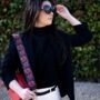 Gothic Red Rose Bag Strap | Extra Long Crossbody Replacement Bag Strap, thumbnail 6 of 6