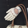 Jules. Women's Contrast Leather Driving Gloves, thumbnail 1 of 12