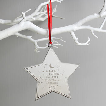 Personalised Twinkle Twinkle Star Metal Decoration, 2 of 2