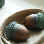 Verdigris And Bronze Decorative Acorn, thumbnail 1 of 3