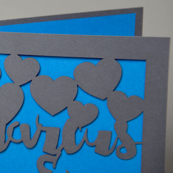Personalised Anniversary Love Papercut Card, 6 of 8