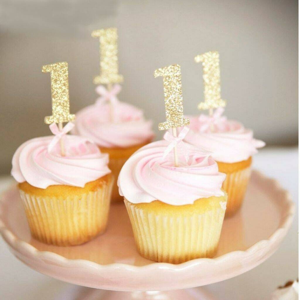 Set Of 10 Number One Birthday Cake Toppers, 1 of 7