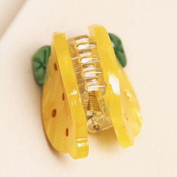 Mini Yellow Lemon Hair Clip, 2 of 2