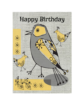 Bird Happy Birthday Card, 2 of 3