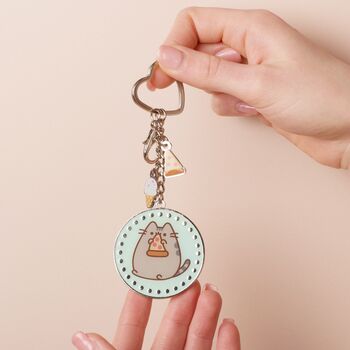 Pusheen The Cat Pizza Keyring With Mini Charms, 3 of 5