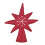 Handmade Felt Crimson Star Christmas Tree Topper, thumbnail 1 of 7