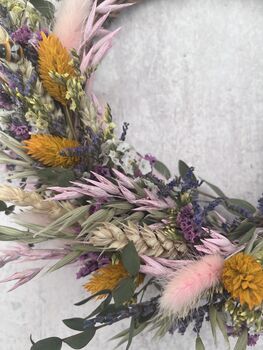 Large Dried Flower Spring Wreath, 8 of 11