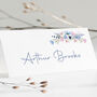 Blue And Pink Wildflower Wedding Place Card, thumbnail 3 of 4