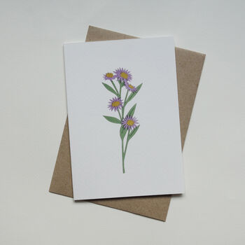 'Aster' Greetings Card, 4 of 4