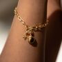 18ct Gold Chunky Oval Link Charm Collector Bracelet, thumbnail 3 of 5