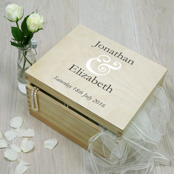Personalised Wedding Keepsake Box By Plantabox Notonthehighstreet Personalised Wedding Keepsake Box
