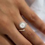 Sterling Silver Daisy Flower Open Adjustable Ring, thumbnail 4 of 9