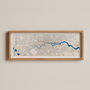 Panoramic London Thames Map Print With Gold Leaf, thumbnail 1 of 4