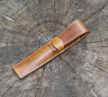Personalised Leather Single Pen Holder With Presentation Box, 7 of 11