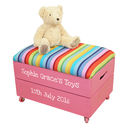 wooden toy box with soft close lid