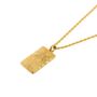 Gold Plated Palm Tree Steel Pendant Necklace For Men, thumbnail 2 of 12