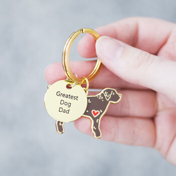 Greatest Dog Dad Labrador Enamel Keyring, 5 of 6