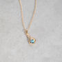 Sterling Silver Infinity Ring Birthstone Necklace, thumbnail 5 of 12