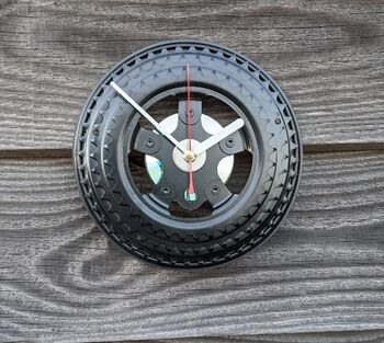 Black And Silver Chainwheel Bicycle Clock, 4 of 8