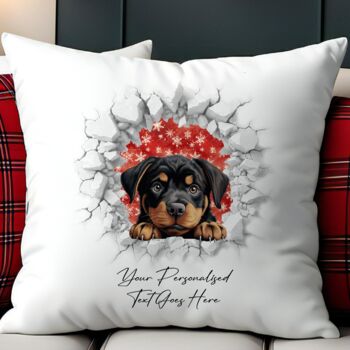 Personalised Christmas Rottweiler Break Through, 5 of 10