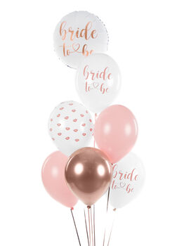 Six Rose Gold 'Bride To Be' Balloons, 2 of 3