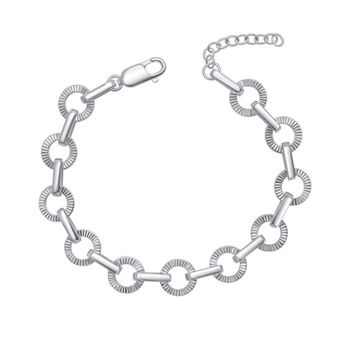 Radiant Circle Silver Link Bracelet, 2 of 4