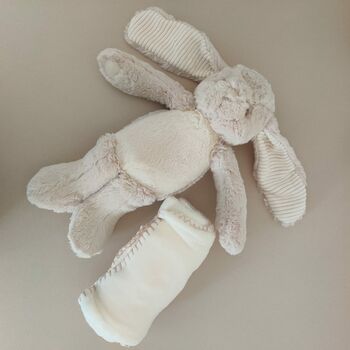 Personalised Bunny Plush Toy With Folded Blanket, 7 of 12