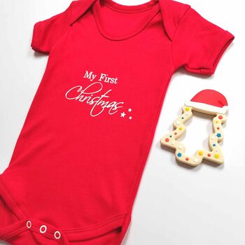 Personalised Baby’s First Christmas Vest Gift Set, 6 of 10