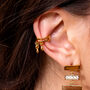 Tri Drop Ear Cuff In Gold Vermeil, thumbnail 2 of 5