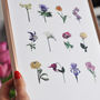 Mini Colour Flower Print, thumbnail 1 of 4